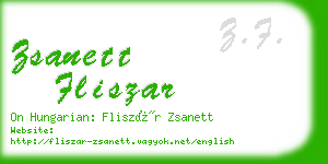 zsanett fliszar business card